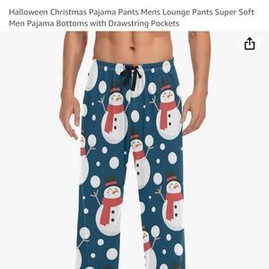 2 pair matching snowman pajama bottoms, size medium, new in packages